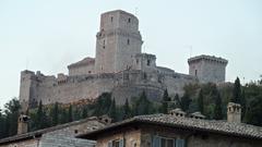 view of Assisi in the Province of Perugia, Italy