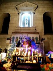 Chapelle de la Vierge Marie decorated for Christmas at Saint-Pierre d'Arène Church in Nice