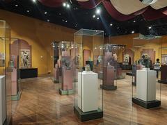 interior view of Bihar Museum featuring ancient sculptures and visitors