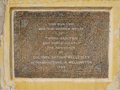 Plaque at Daria Daulat Bagh, Tipu's Summer Palace in Srirangapatna