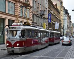 DPP tram no. 8265 operating in Jindřišská, Prague