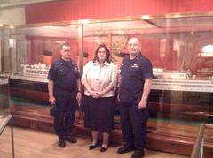 ADM Allen, RADM Gabel, and Mary Ellen Pelzer at South Street Seaport Museum