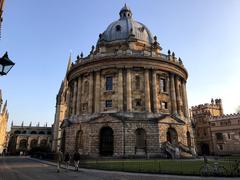 Oxford's Radcliffe Square with historic buildings and a clear sky