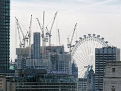 South Bank and London Eye view from One New Change rooftop