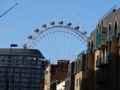 London Eye towering over the cityscape