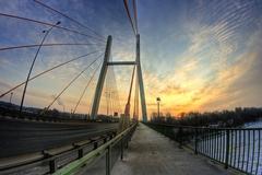 Most Siekierkowski bridge in Warsaw, Poland