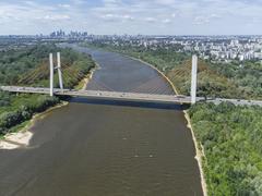 Most Siekierkowski in Warsaw from the air