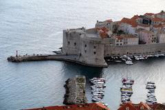 sunset over Dubrovnik cityscape