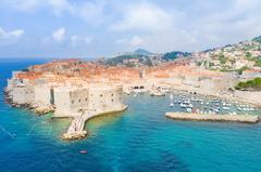 Porporela lighthouse and breakwater in Dubrovnik, Croatia