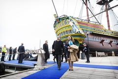 Ministers of Trade arriving at the Scheepvaartmuseum in Amsterdam on February 2, 2016