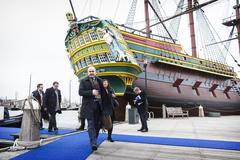 Ministers of Trade arriving at the Scheepvaartmuseum in Amsterdam on February 2nd, 2016