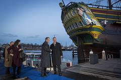 Arrival of Minister Henk Kamp at an informal meeting of Ministers responsible for Competitiveness in Amsterdam on January 28, 2016