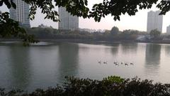 Seokchon Lake Park lake