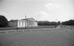 View of Königsplatz in Munich on October 22, 1991, with historical architecture and a square