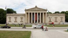 Facade of the Glyptothek museum in Munich, Germany