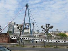 Holbeinsteg bridge at Museumsufer in Frankfurt am Main