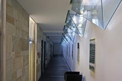 Holocaust Memorial Center floor corridor in Budapest, Hungary