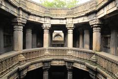 Carved Wall of Bai Harir Sultani Stepwell in Ahmedabad, Gujarat