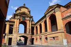 Meloncello and Portico San Luca in Italy