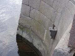 First Engineer Bridge in Saint Petersburg with Chizhik-Pyzhik statue