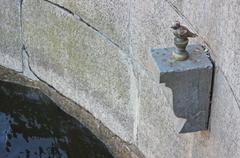 Coins on the Chizhik-Pyzhik monument in Saint Petersburg