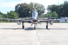 A-29B Super Tucano aircraft at Edwin Andrews Air Base, Zamboanga City on December 23, 2023