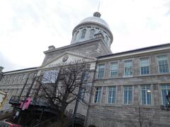 Bonsecours Market in Montreal viewed from Rue de la Commune