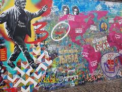 John Lennon Wall in Prague commemorating 30 years of freedom