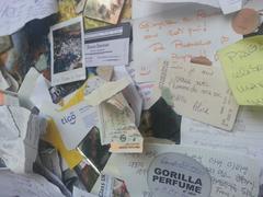 John Lennon Wall in Prague with colorful graffiti and messages of peace