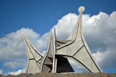 Alexander Calder's Man, Three Disks sculpture in Montreal, Canada