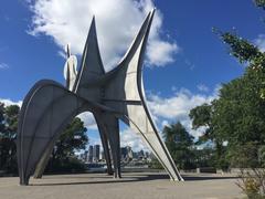 Alexander Calder's 1967 sculpture L'Homme on Île Sainte-Hélène