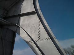 Alexander Calder's signature on the statue of L'Homme