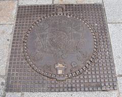 Saint-Malo manhole cover featuring intricate design