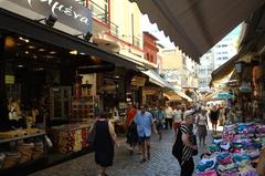 marketplace in central Thessaloniki, Greece