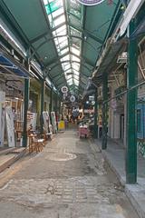 Covered arcade in Kapani Market, Thessaloniki