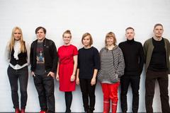 Artists Tellervo Kalleinen, Oliver Kochta-Kalleinen, Riitta Ikonen, Leena Nio, Pauliina Turakka Purhonen, Patrik Söderlund, and Visa Suonpää in Kiasma