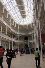 Inside the grand entrance hall of the National Museum of Scotland, Edinburgh