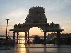 Entrance Arch of the Bhadrakali temple during sunset