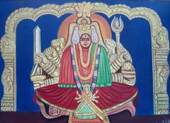 21st Century Painting of Goddess Bhadrakali