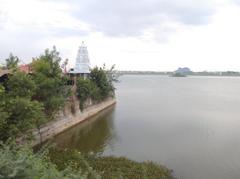 Great heritage Bhadrakali temple beside Bhadrakali Lake in Warangal