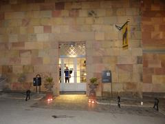 The entrance of the Royal Armoury Museum at night