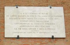 Lapide commemorativa dei caduti di Porta San Paolo, 10 settembre 1943