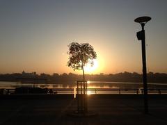 Morning view of Sabarmati riverfront Gujarat