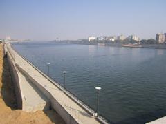 Sabarmati River passing through Ahmedabad city