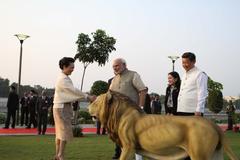 Chinese President and First Lady visit Sabarmati Riverfront with the Prime Minister