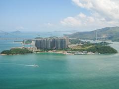 Aerial view of Ma Wan from Bellagio