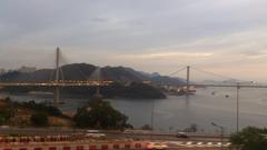 Ting Kau with Ting Kau Bridge in Hong Kong