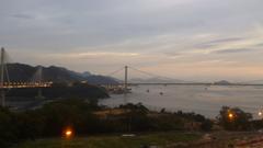 Ting Kau, Hong Kong waterfront and bridge