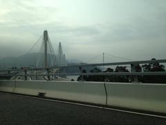 Ting Kau Bridge with Tsing Ma Bridge in the background