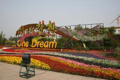 Tiananmen Square Beijing with 2008 Olympics display